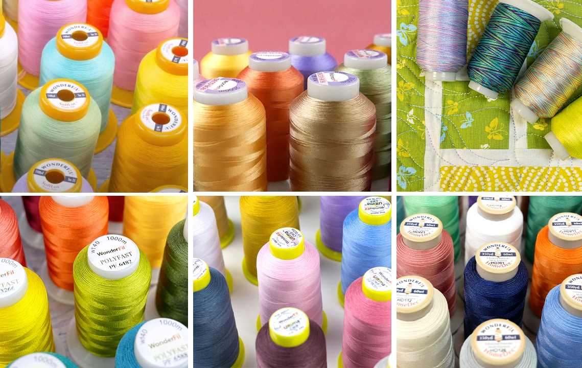 Exploring different polyester thread varieties