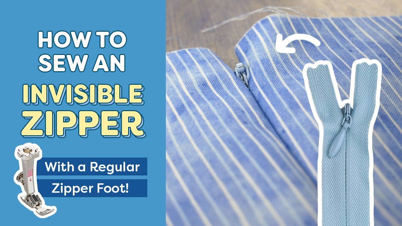 How to sew an invisible zipper foot.
