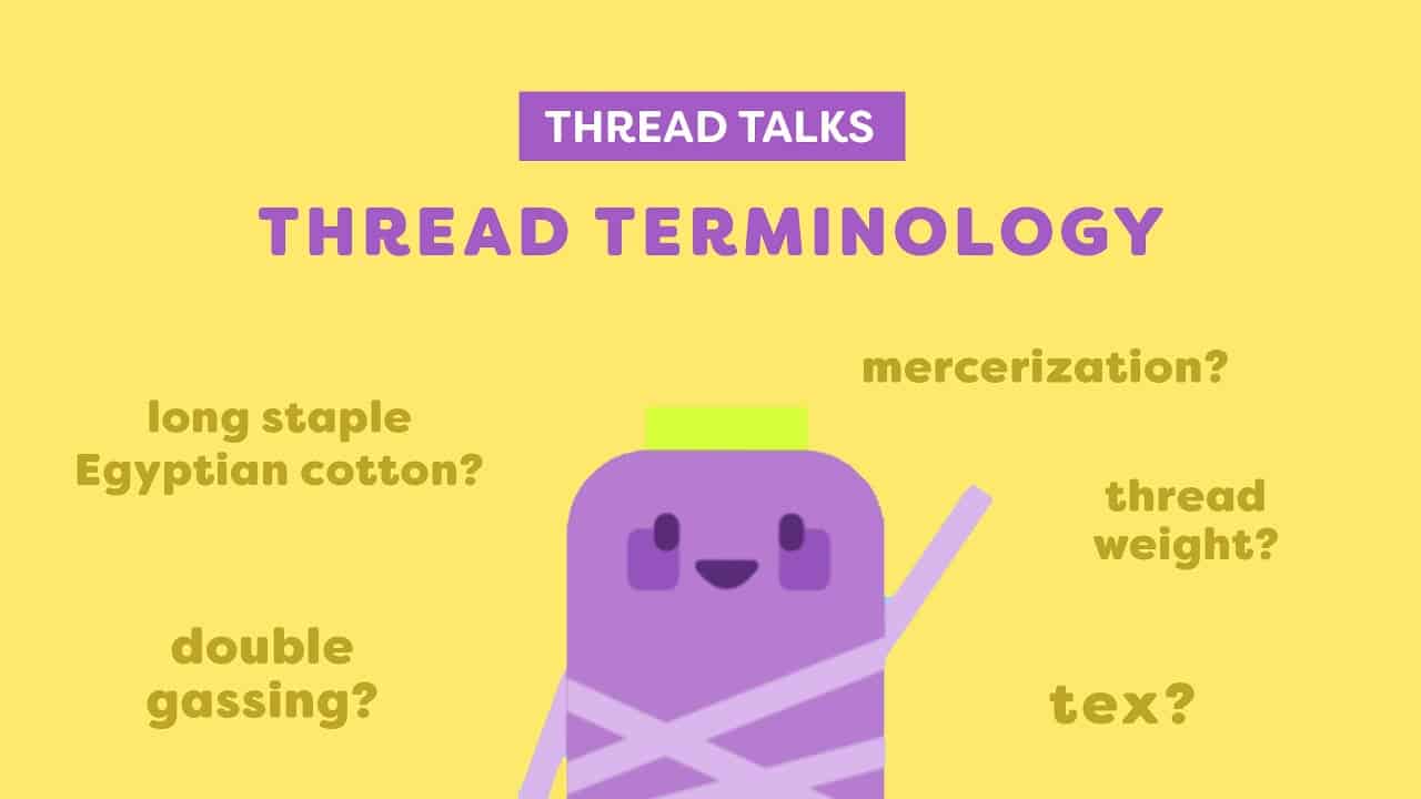 Sewing industry thread terminology.