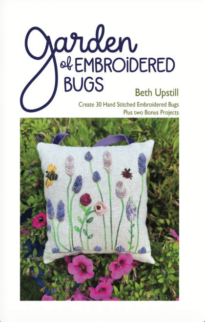 Book cover of Garden of Embroidered Bugs by Beth Upstill